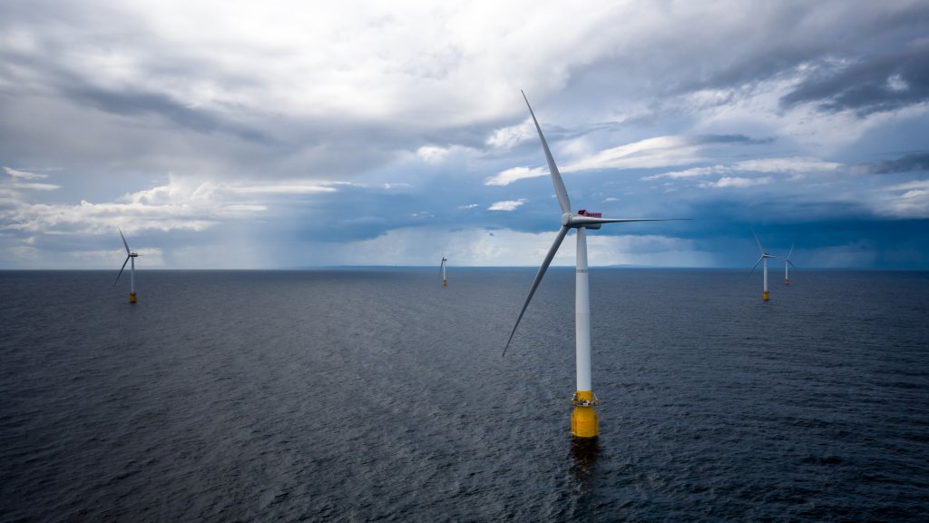Photo of the  Hywind Scotland floating wind farm